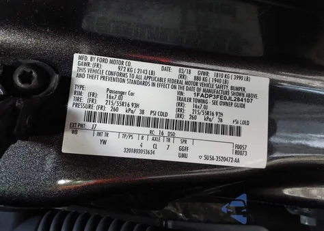 2018 Ford Focus Se z USA, uszkodzony, nr VIN 1FADP3FE0JL284107